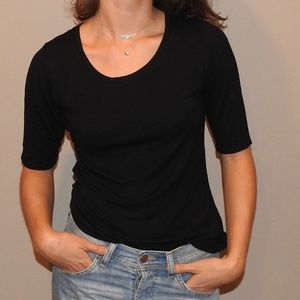 Cynthia Rowley Staple Black Shirt